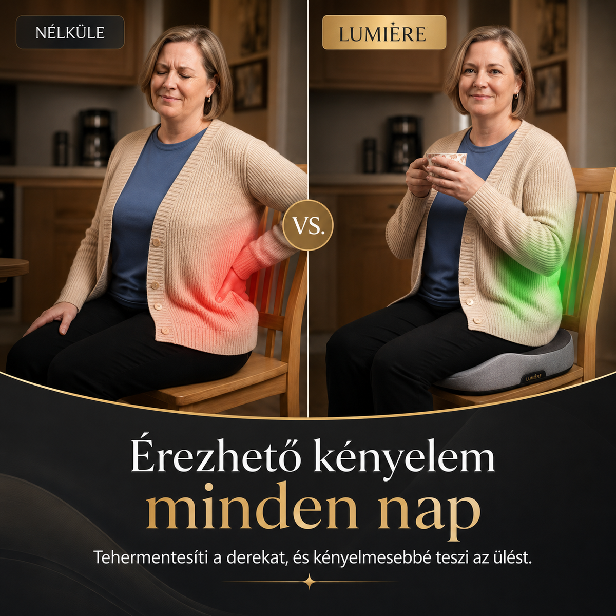 Lumiére™ Ortopéd Ülőpárna
