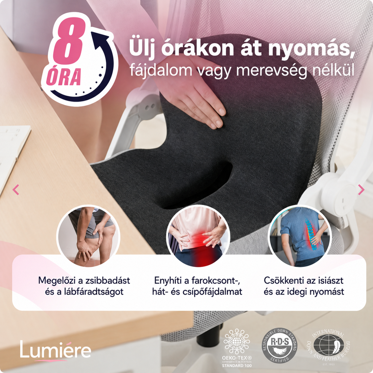 Lumiére™ Ortopéd Ülőpárna